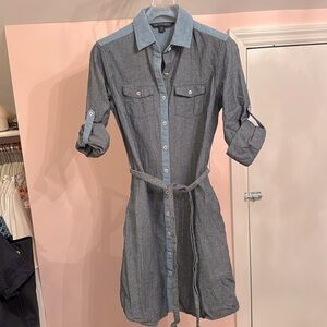 EUC! Brooks Brothers denim button up dress. Size 0P.
